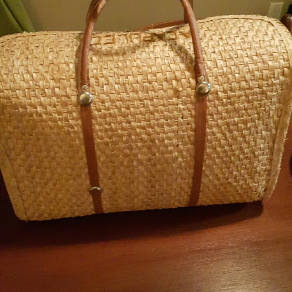 Vintage Mexican wicker hand bag - Picture 3 of 4
